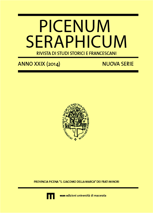 Picenum Seraphicum - volume 29 (2014)