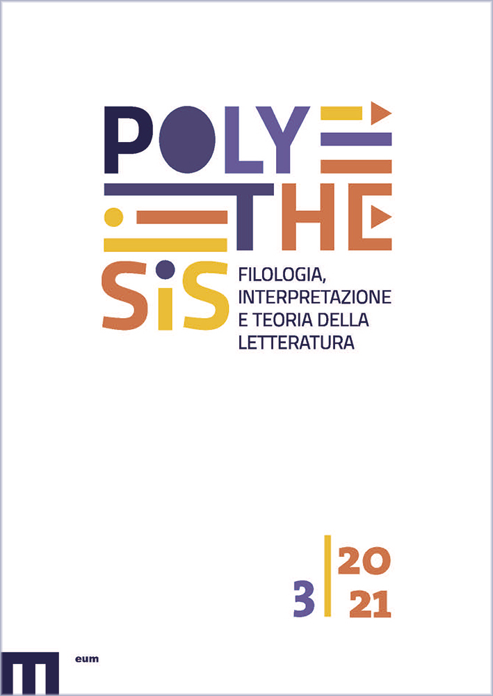 					Visualizza N. 3 (2021): POLYTHESIS Filologia, Interpretazione e Teoria della Letteratura
				