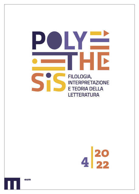 					View No. 4 (2022): POLYTHESIS Filologia, Interpretazione e Teoria della Letteratura
				